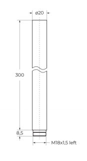Удлинитель душевой стойки CEZARES ECO-EXT30-BORO 30 см